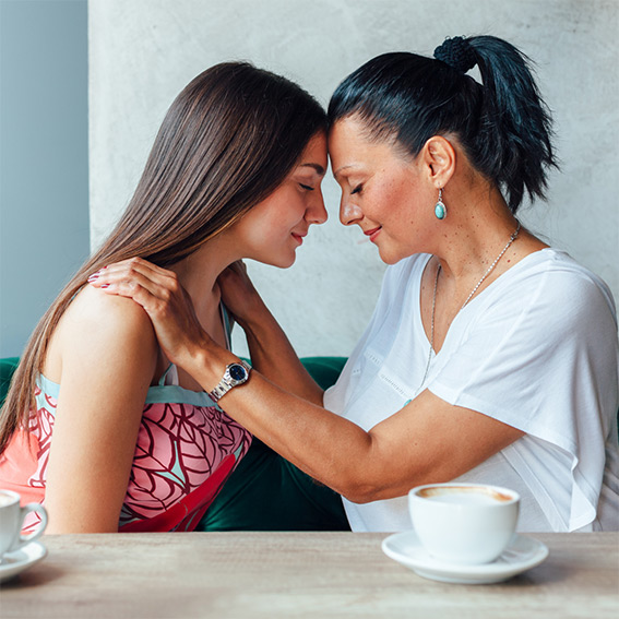 Family supporting each other